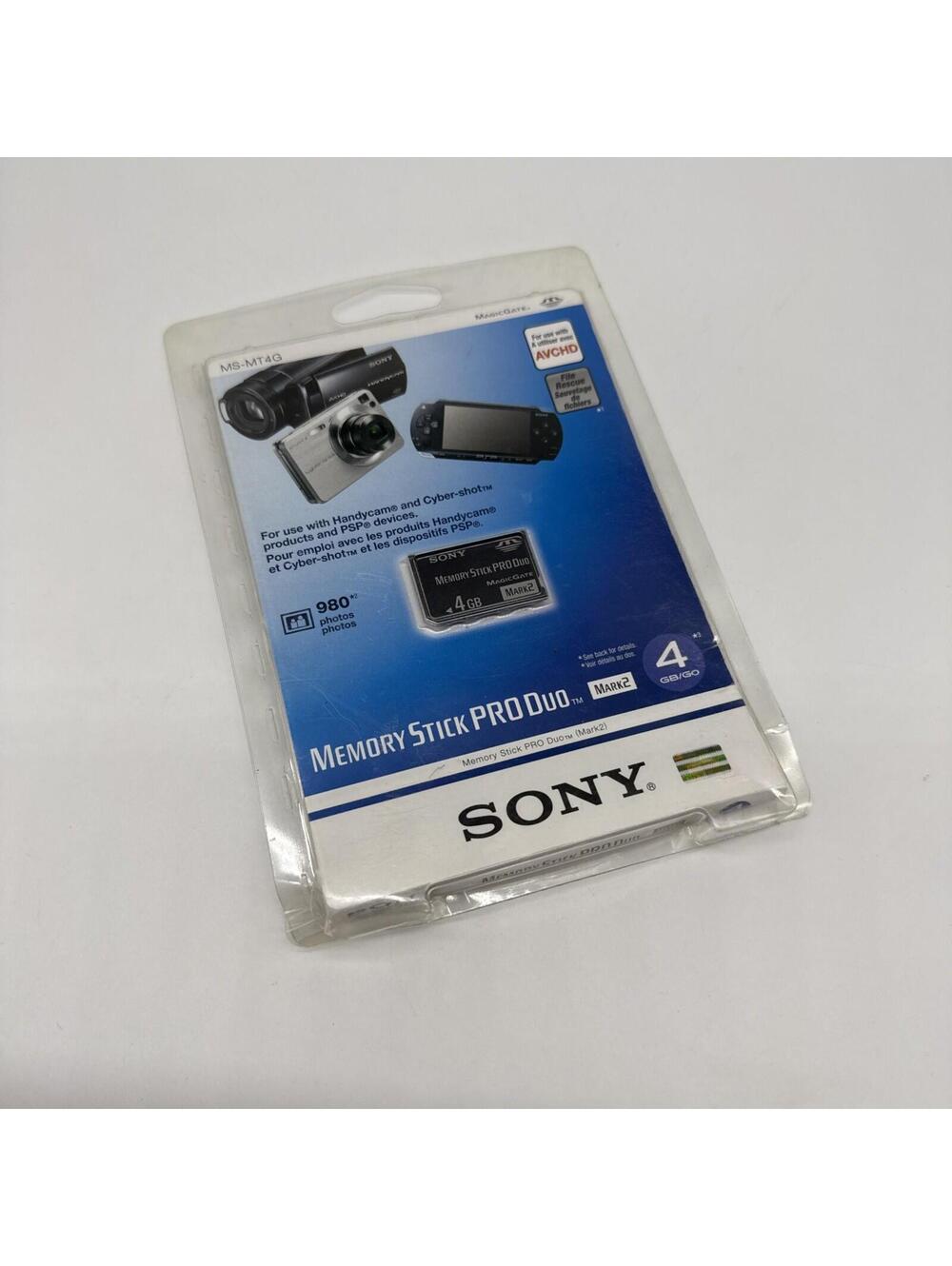 Sony Memory Stick PRO Duo 4GB MS MT4G NIP Brand New